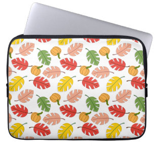 Housse Pour Ordinateur Portable Feuille et Citrouille