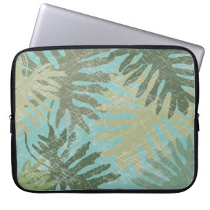 Housse Pour Ordinateur Portable Feuille tropical fané