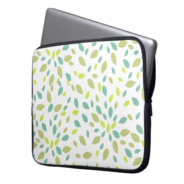 Housse Pour Ordinateur Portable Feuille (vert) (devant gauche)