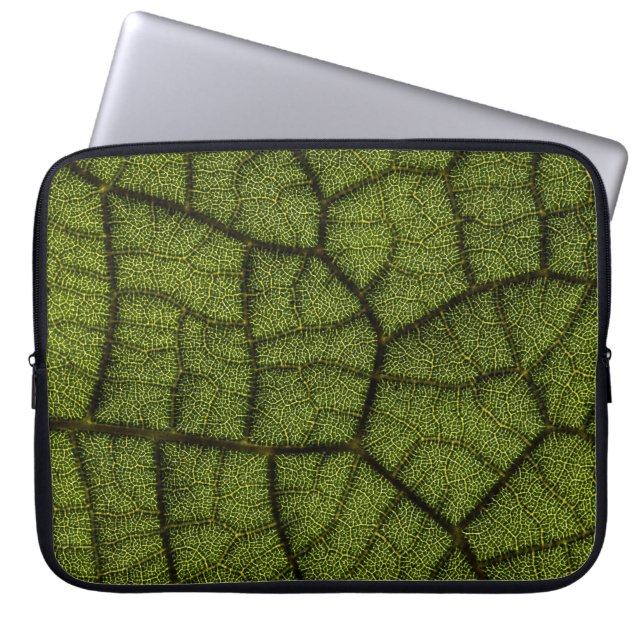 Housse Pour Ordinateur Portable Feuille verte (Devant)