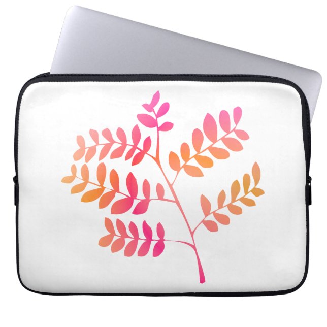 Housse Pour Ordinateur Portable Feuilles couchers de soleil (Devant)