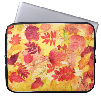 Housse Pour Ordinateur Portable Feuilles d'automne colorées. Motif des feuilles to