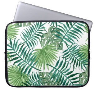 Housse Pour Ordinateur Portable Feuilles de la jungle tropicale