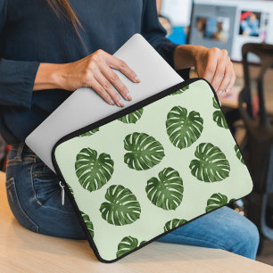 Housse Pour Ordinateur Portable Feuilles de palmiers, Feuilles verts, Motif tropic