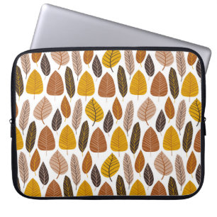 Housse Pour Ordinateur Portable Feuilles naturels : Motif neutre sans joint.