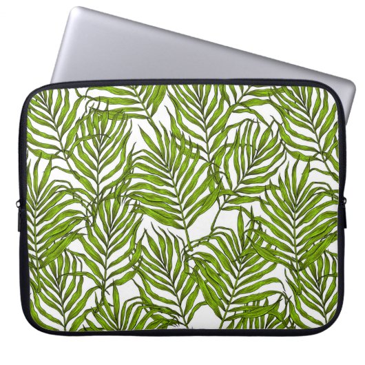 Housse Pour Ordinateur Portable Feuilles Palm (Devant)
