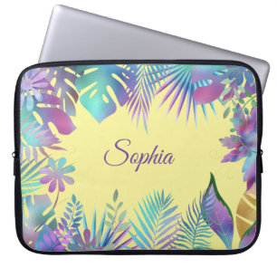 Housse Pour Ordinateur Portable Feuilles tropicaux Iridescendant do-it-yourself No