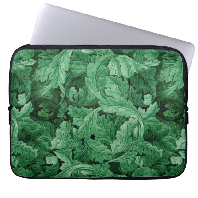 Housse Pour Ordinateur Portable Feuilles verts (par William Morris) (Devant)