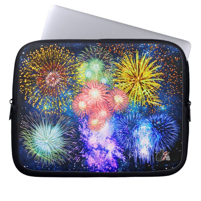 Housse pour ordinateur portable Feux d'artifice éc (Devant)