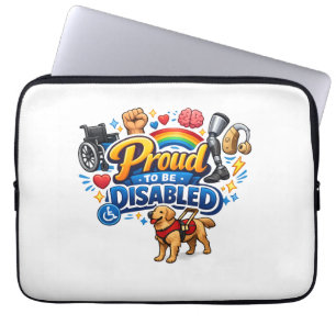 Housse Pour Ordinateur Portable Fier d'être handicapé – Conception graphique d'aut