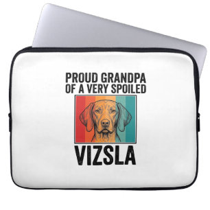Housse Pour Ordinateur Portable Fier grand-père Vizsla conception vintage amateur