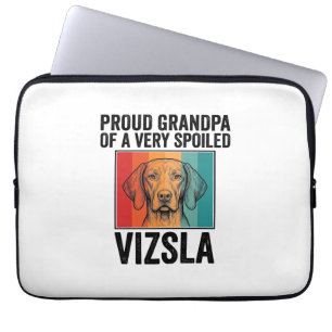 Housse Pour Ordinateur Portable Fier grand-père Vizsla conception vintage amateur