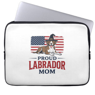 Housse Pour Ordinateur Portable Fière mère Labrador Patriote Chien Chemise Hallowe