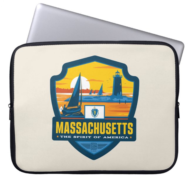 Housse Pour Ordinateur Portable Fierté de l'État | Massachusetts (Devant)
