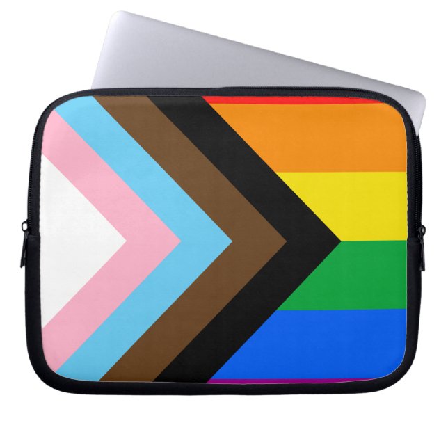 Housse Pour Ordinateur Portable Fierté de progrès LGBTQ+ (Devant)