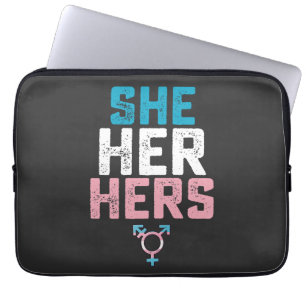 Housse Pour Ordinateur Portable Fierté LGBT Elle Ses Siennes Trans Transgenre Pron