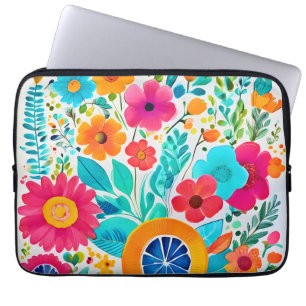 Housse Pour Ordinateur Portable Fiesta florale vibrante