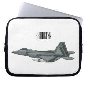 Housse Pour Ordinateur Portable Fighter aircraft cartoon illustration
