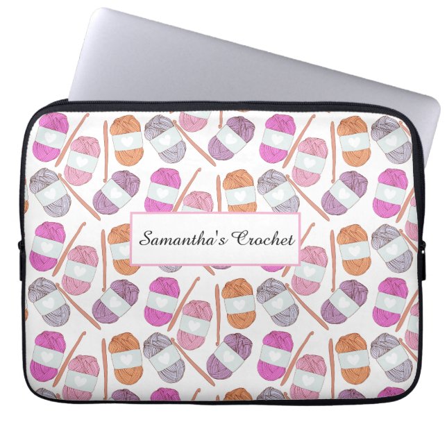 Housse Pour Ordinateur Portable Fil d'artisanat Crochet (Devant)
