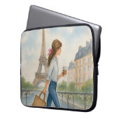 Housse Pour Ordinateur Portable Fille à Paris (devant gauche)