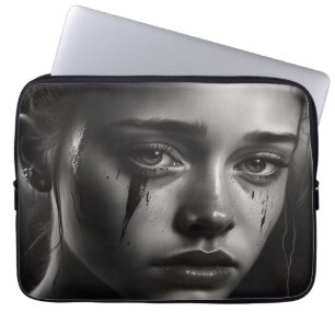 Housse Pour Ordinateur Portable Fille en larmes