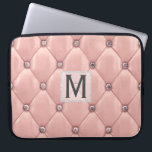 Housse Pour Ordinateur Portable Fille Rose Or Faux Cuir|Diamants Monogramme<br><div class="desc">Protégez votre précieux ordinateur portable MacBook ou Windows avec ce coque élégant, rose girly en faux cuir et diamants. Ajoutez votre initiale pour en faire la vôtre. Utilisez "personnaliser plus loin" pour modifier ou supprimer des calques tels que le calque monogramme, modifier la police ou la couleur de police. Partie...</div>