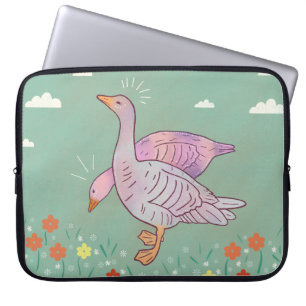 Housse Pour Ordinateur Portable Filles d'oies Duo d'oies de l'art folklorique fa
