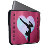 Housse Pour Ordinateur Portable Filles Gymnastique Nom personnalisé Poignée de gym (Devant droit)