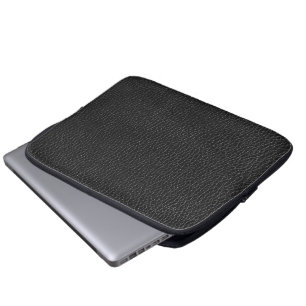 Housse Pour Ordinateur Portable Finition texture cuir noir