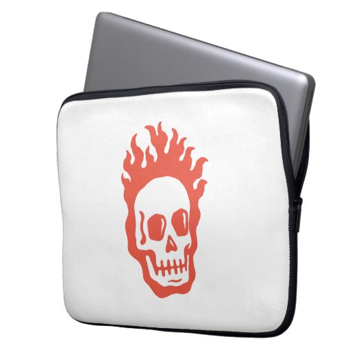 Housse Pour Ordinateur Portable Fire Skull (devant gauche)