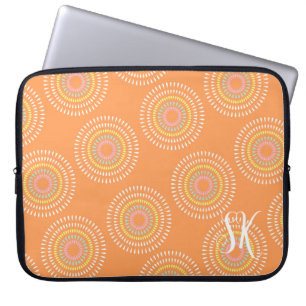 Housse Pour Ordinateur Portable Fireworks japonais orange