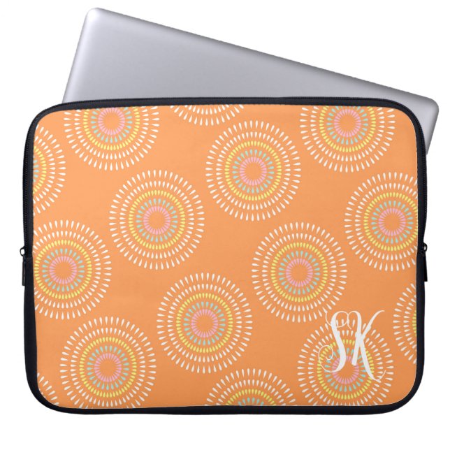 Housse Pour Ordinateur Portable Fireworks japonais orange (Devant)