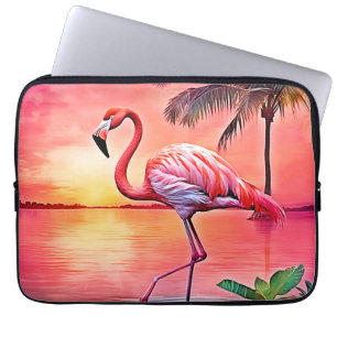 Housse Pour Ordinateur Portable Flamant rose rose