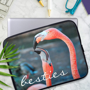 Housse Pour Ordinateur Portable Flamant rose rose Amis de la photographie Besties