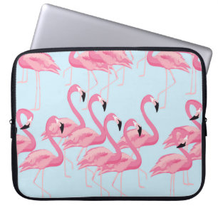 Housse Pour Ordinateur Portable Flamant rose : Tropical Vintage Print