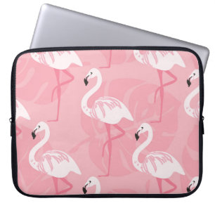 Housse Pour Ordinateur Portable Flamants roses : illustration vintage sans soudure
