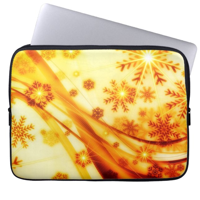 Housse Pour Ordinateur Portable Flèches de Noël dorées (Devant)
