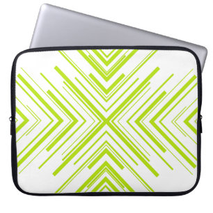 Housse Pour Ordinateur Portable Flèches en vert et blanc