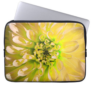 Housse Pour Ordinateur Portable Fleur Dahlia Jaune