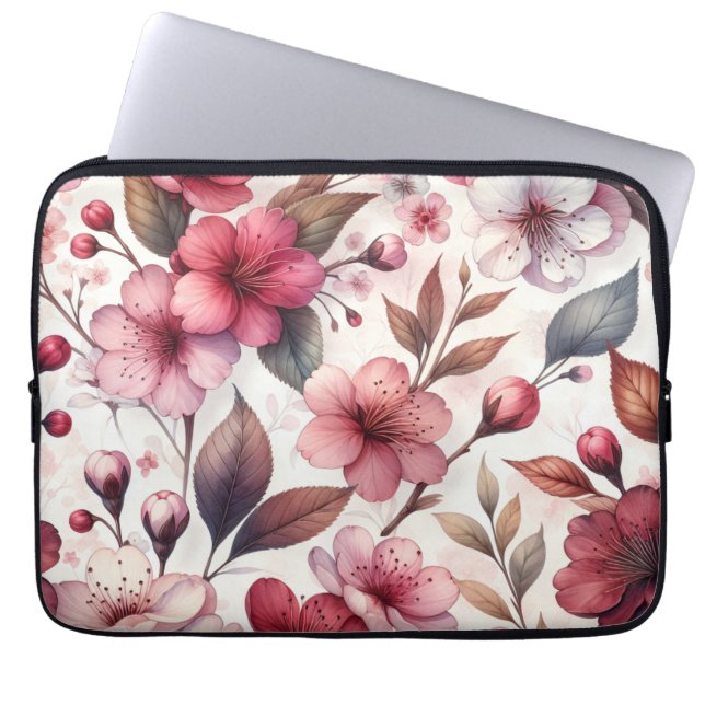 Housse Pour Ordinateur Portable Fleur de Cerisier (Devant)