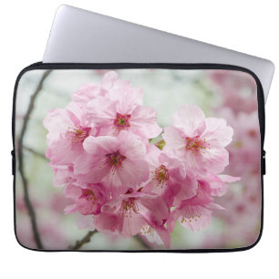 Housse Pour Ordinateur Portable Fleur de cerisier, Photographie rose
