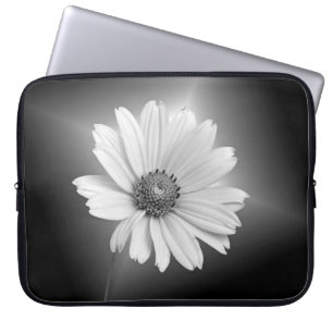 Housse Pour Ordinateur Portable Fleur de cosmos blanche lumineuse