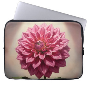 Housse Pour Ordinateur Portable Fleur de Dahlia Rose Botanique