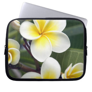 Housse Pour Ordinateur Portable Fleur de frangipanier Îles Cook