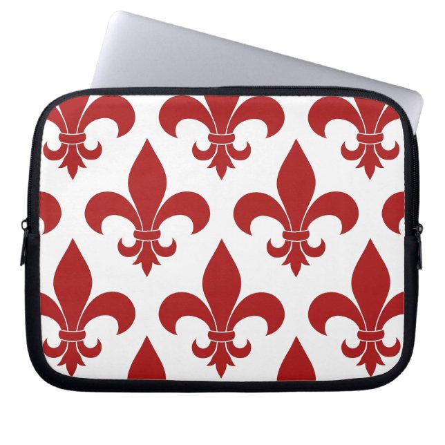 Housse Pour Ordinateur Portable Fleur de lis motif Paris (Devant)