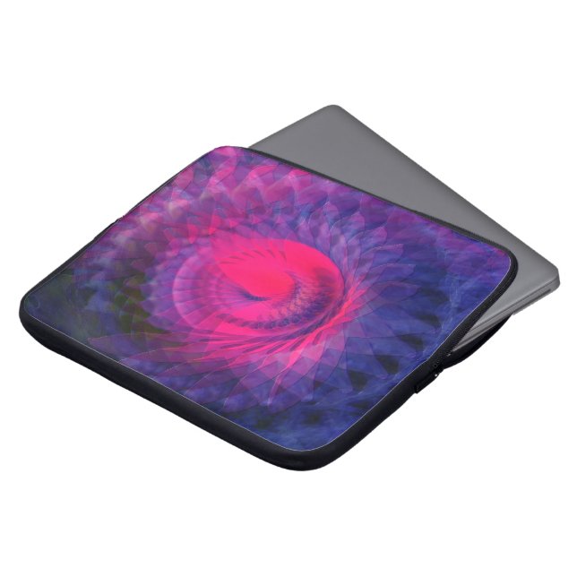 Housse Pour Ordinateur Portable Fleur de nuit..... (Devant haut)