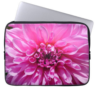 Housse Pour Ordinateur Portable Fleur Dhalia violette rose