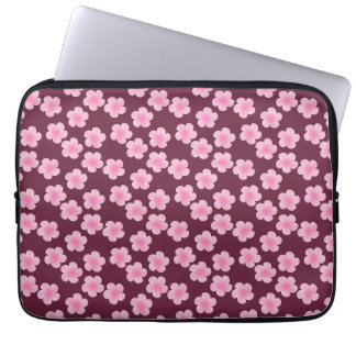 Housse Pour Ordinateur Portable Fleur Frangipani rose Motif sans couture