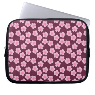 Housse Pour Ordinateur Portable Fleur Frangipani rose Motif sans couture