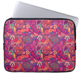 Housse Pour Ordinateur Portable Fleur noire : Motif de jardin rose artistique